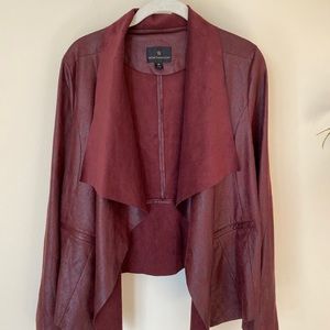 Plum faux suede jacket